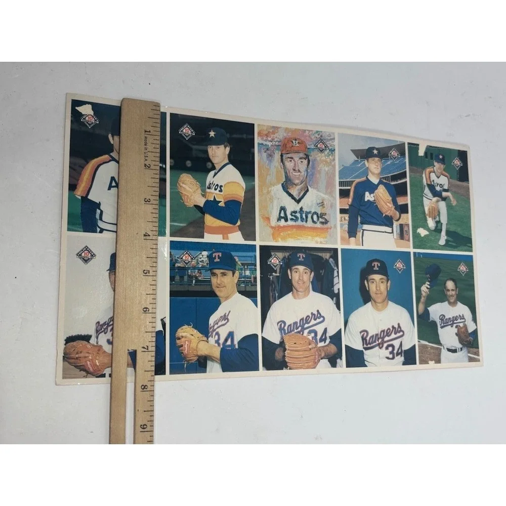 Nolan Ryan 1993 Mothers‎ Cookies Uncut Sheet Of 10 Cards